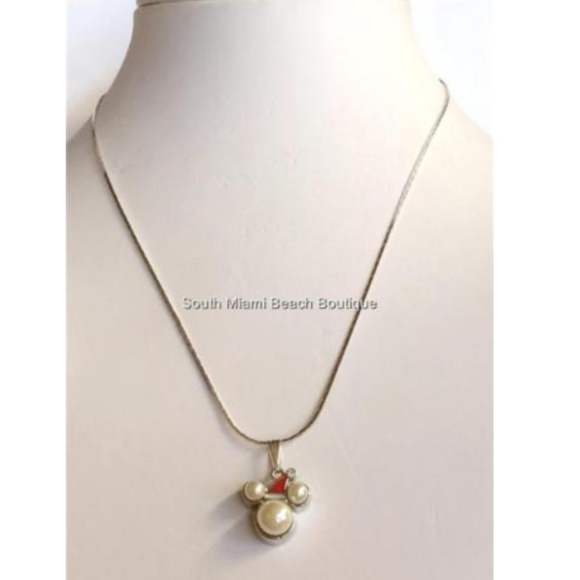 SOLD! Mickey Mouse Ears Christmas Necklace Disney - Picture 3 of 8